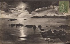 CPA Cannes Coucher de Soleil sur l'Esterel 