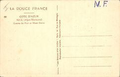 CPA Cote d'Azur Nice Alpes Maritimes entree du Port et Mont Boron 
