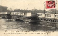 CPA Inondations de Paris Janvier 1910 le Pont de la Concorde 