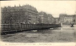 CPA Inondations de Paris Janvier 1910 Pont d'Arcole 