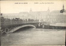 CPA Crue de la Seine Paris le Pont des Saints Peres 