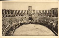 CPA Arles Bouches du Rhone vue generale de l'interieur des Arenes 
