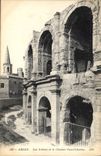 CPA Arles les Arenes et le Clocher Saint Charles 