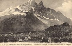 CPA Chamonix Mont Blanc Hte Savoie Aiguille Verte et Aiguille du Dru Vues de la Flegere 