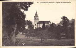 CPA Evian les Bains Eglise de Neuvecelle 