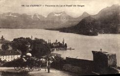 CPA Lac d'Annecy Panorama du Lac et Massif des Bauges 