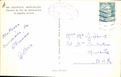 CPA Chamonix Mont Blanc chemin de fer du Montenvers et Aiguille du Dru 
