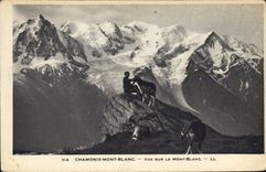 CPA Chamonix Mont Blanc vue sur le Mont Blanc Chevre Chevres
