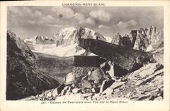 CPA Chamonix Mont Blanc Cabane du Couvercle avec vue sur le Mont Blanc 