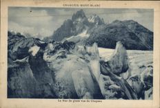 CPA Chamonix Mont Blanc la Mer de Glace vue du Chapeau 