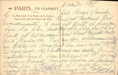 CPA Paris en Flanant La Rue Lepie et le Moulin de la Galette 