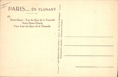 CPA Paris en Flanant Notre Dame Vue du Quai de la Tournelle Notre Dame Church 