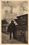 CPA Paris en Flanant Le type parfait du Bouquinistre 