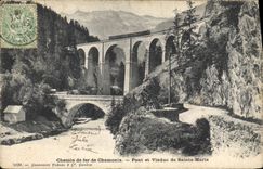 CPA Chemin de fer de Chamonix Pont et Viaduc de Sainte Marie 