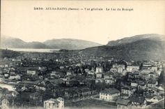 CPA Aix les Bains Savoie Vue generale Le Lac du Bourget 
