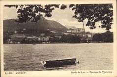 CPA Annecy Bords du Lac Vue vers la Visitation 