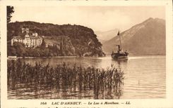CPA Lac d'Annecy Le Lac a Menthon Bateau