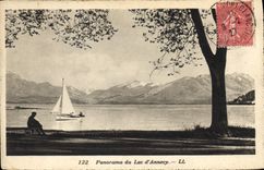 CPA Panorama du Lac d'Annecy 