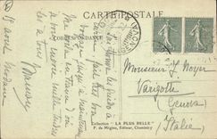 CPA Modane Le Torrent du Charmaix auteur de la Catastrophe du 3 Juillet 1906 Au fond les Fourneaux l