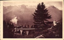 CPA La Douce France Chamonix Mont Blanc Haute Savoie Le Brevent et le Chemin de fer du Montenvers Tr