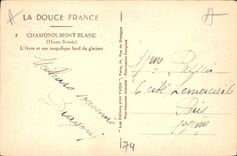 CPA La Douce France Chamonix Mont Blanc Haute Savoie L'Arve et son magnifique fond de glaciers 