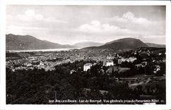 CPA Aix les Bains Lac du Bourget Vue generale prise du Panoramic Hotel 