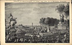 CPA Execuion de Marie Antoinette place de la Revolution Concorde 