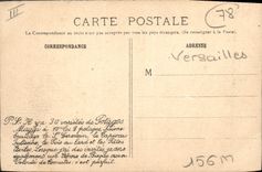 CPA Seine et Oise Le Chateau du Petit Trianon Cote du Parc Publicite Maggi