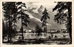 CPA Chamonix Mt Blanc Le Bois du Bouchet la place et le Mt Blanc 