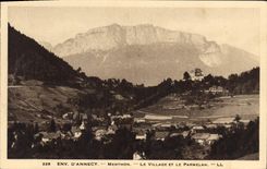 CPA Env d'Annecy Menthon Le Village et le Parmelan 