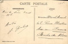 CPA Aix les Bains Le Lac du Bourget Soleil couchant Bateau