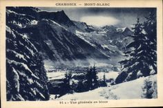 CPA Chamonix Mont Blanc Vue generale en hiver 