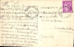 CPA Chamonix Mont Blanc Vue generale et le Mont Blanc 