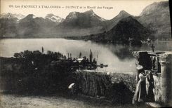 CPA Lac d'Annecy a Talloires Duing et le Masif des Bauges 