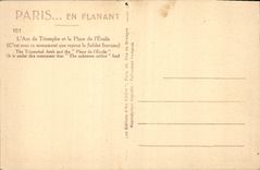 CPA Paris en Flanant L'Arc de Triomphe et la Place de l'Etoile 