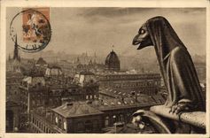 CPA Paris en Flanant Notre Dame de Paris Facade Ouest Chimere la nonne 