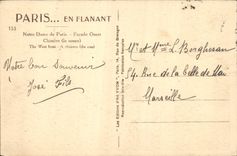 CPA Paris en Flanant Notre Dame de Paris Facade Ouest Chimere la nonne