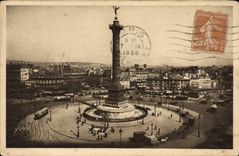 CPA Paris en Flanant Place de la Bastillle 