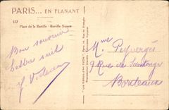 CPA Paris en Flanant Place de la Bastillle 