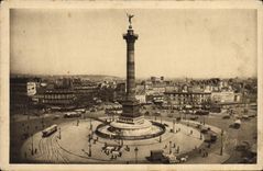 CPA Paris en Flanant Place de la Bastille 