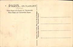 CPA Paris en Flanant Notre Dame et le Square de l'Archeveche