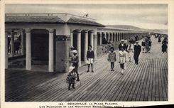 CPA Deauville La Plage Fleurie Les Planches et les Nouveaux Bains 