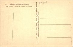 CPA Antibes Alpes Maritimes La Vieille et la chaine des Alpes