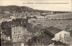 CPA Cannes Le Cours et le Casino pris du Mont Chevalier 