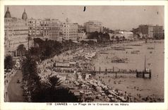CPA Cannes La Plage de la Croisette et les Hotels 
