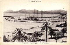 CPA Cannes La Plage le Port et l'Esterel 