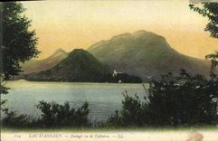 CPA Lac d'Annecy Duingt vu de Talloires 