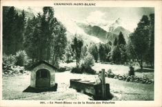 CPA Chamonix Mont Blanc Le Mont Blanc vu de la Route des Pelerins 