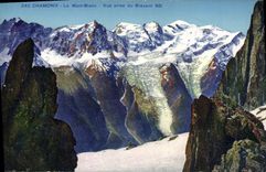 CPA Chamonix Le Mont Blanc Vue prise du Brevent 
