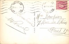 CPA Chamonix Mont Blanc La Mer de Glace la Gare du Montenvers les Grands Charmoz et l'Aiguille de la